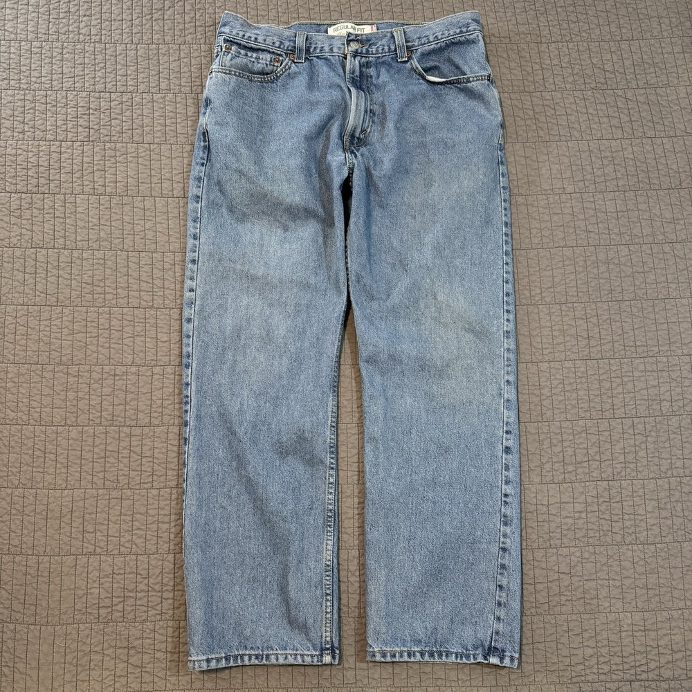 Levis 505 Jeans Men's 36x30 (35x29) Blue Regular Straight Medium Wash Denim Y2K